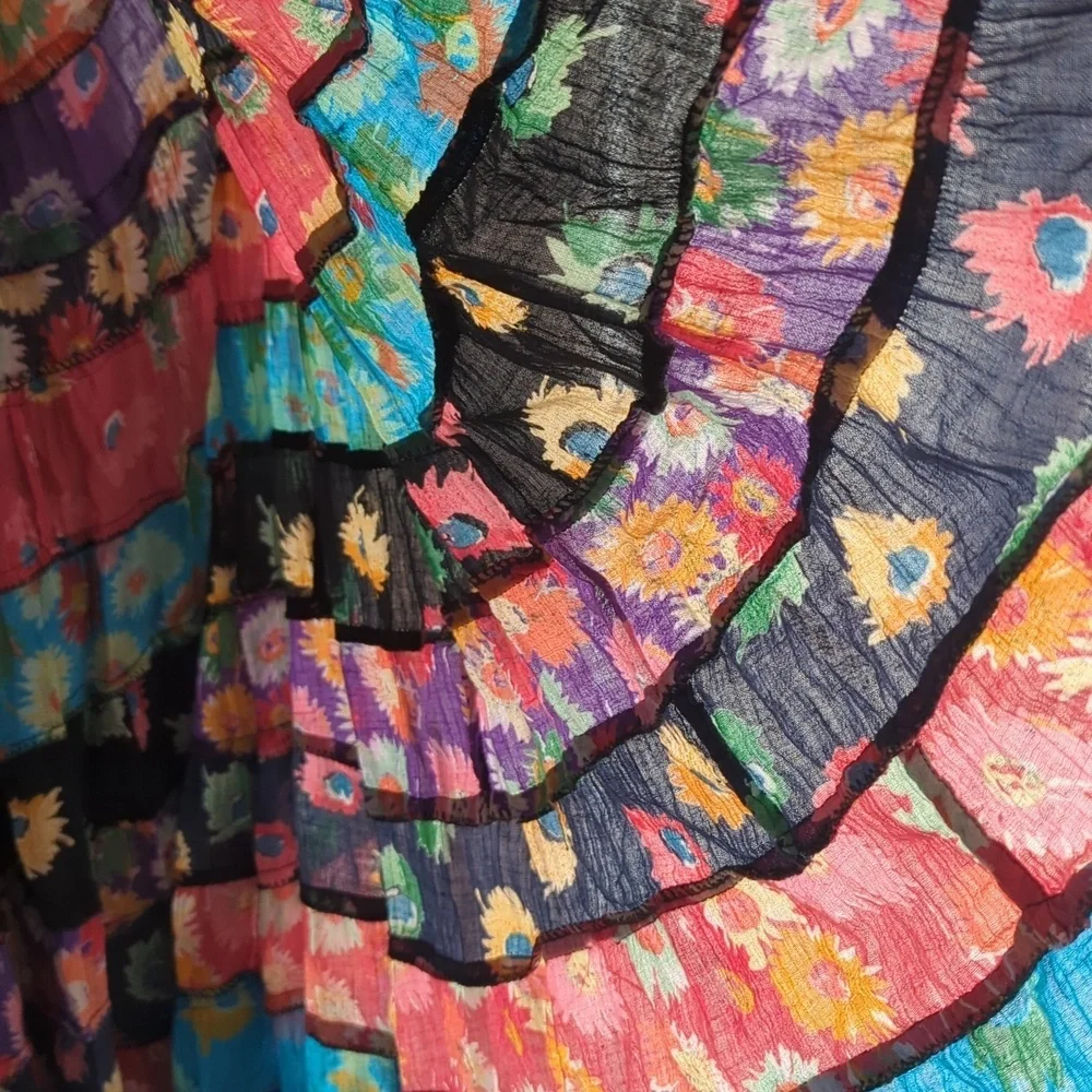 Vintage Tiered Floral Skirt - Picture 5 of 11